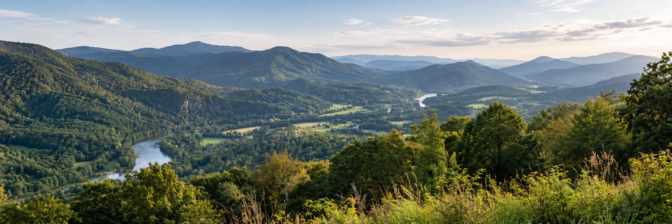 Panoramablick über die Berge